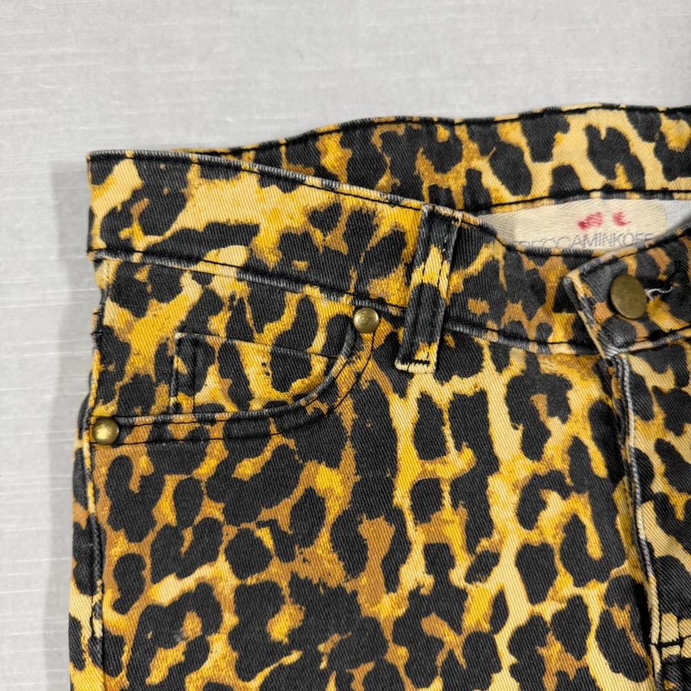 Rebecca Minkoff Jeans Women 0 Leopard Cheetah Beetle Juice S10404 Bold Celebrity - Picture 6 of 16